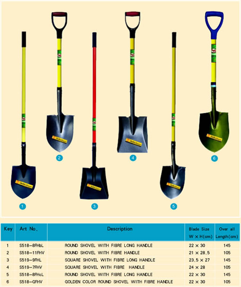 Shovel with Fibre Handle